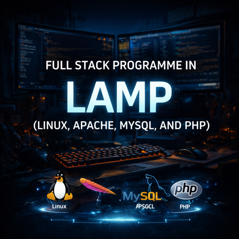 Full Stack Programme in LAMP (Linux, Apache, MySQL, and PHP)